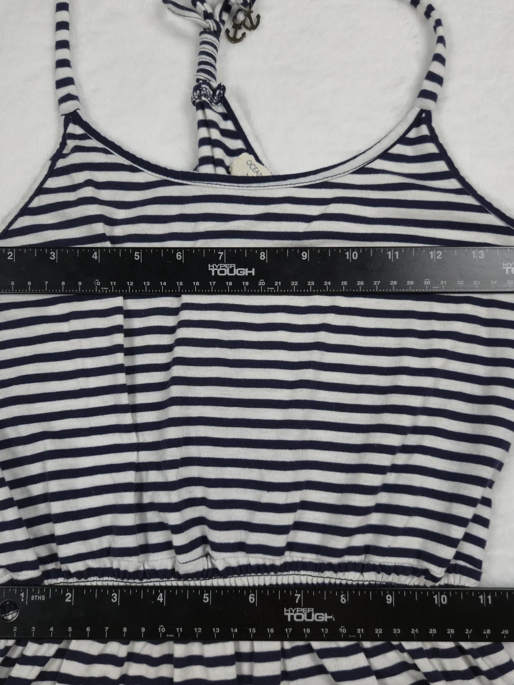 Ocean Drive Navy & White Striped Midi Dress